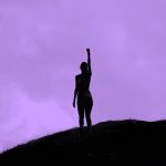 woman on a hill